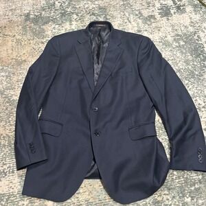 Peter Millar 100% wool 46T 2 Button Dark Blue Men's Blazer  EUC